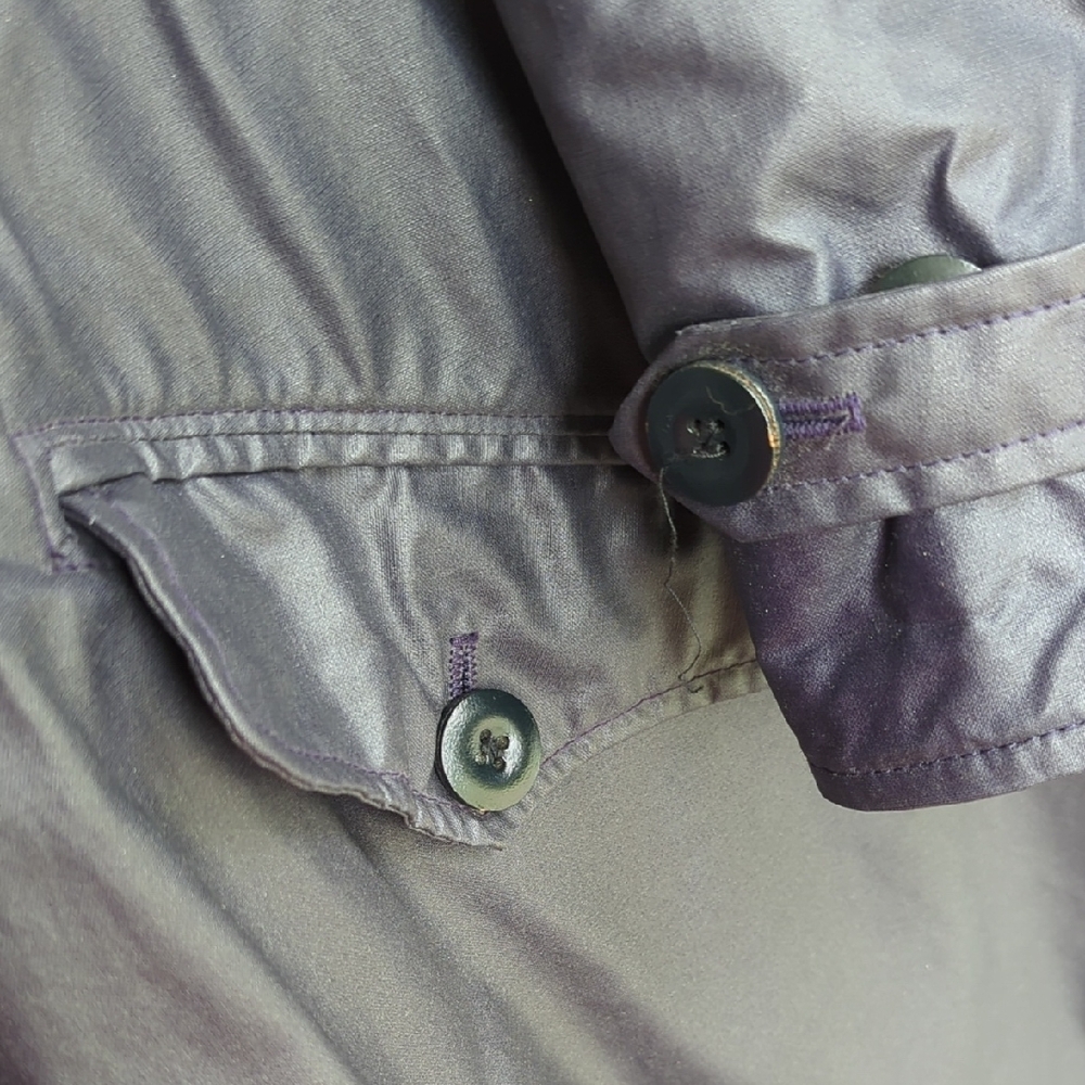 Vintage Women's Woolrich Purple Trench Coat  Size Medium - Picture 7 of 7